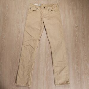 Abercrombie & Fitch Skinny Corduroy Pants Mens 32x34 Beige Preppy Casual